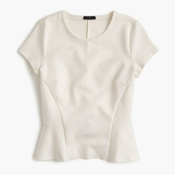 J.Crew Structured Peplum top size L - Picture 1 of 6